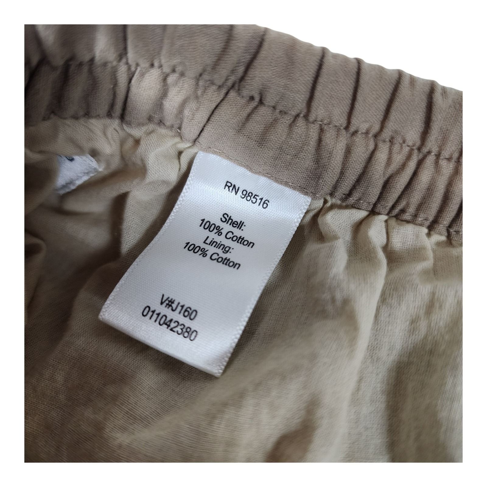 Coldwater Creek Khaki Tan Crochet Lace Crinkle Cotton Midi Skirt P10 Boho P10 — image 8 of 8